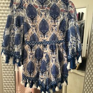 Latiste fringe bottom romper